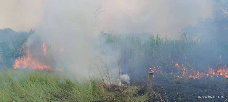 Bomberos alertan por incendios intensos y de gran magnitud en la zona de Benjamín Aceval y ruta Luque San Bernardino.