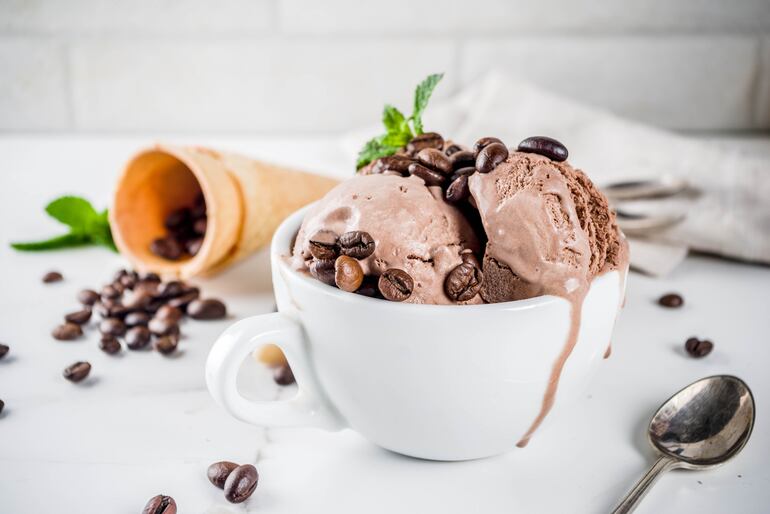 Helado de café.