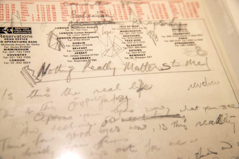 Manuscrito de 'Bohemian Rhapsody'.