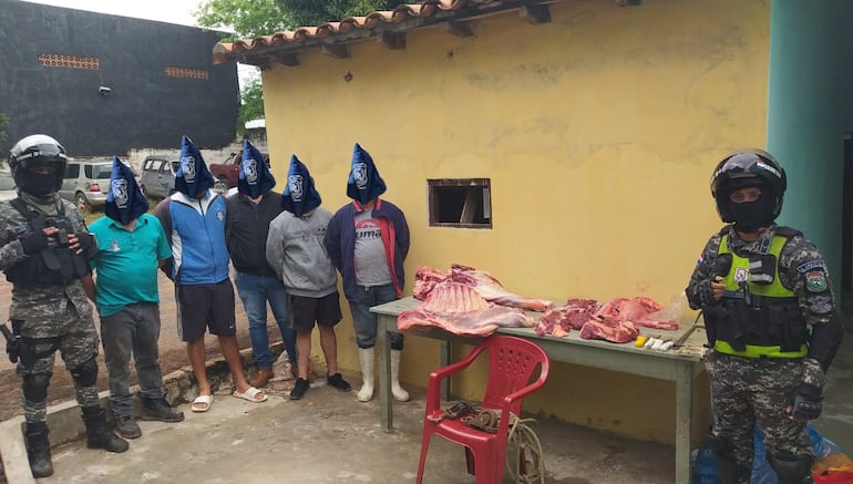 Cinco detenidos en Itauguá por presunto abigeato.