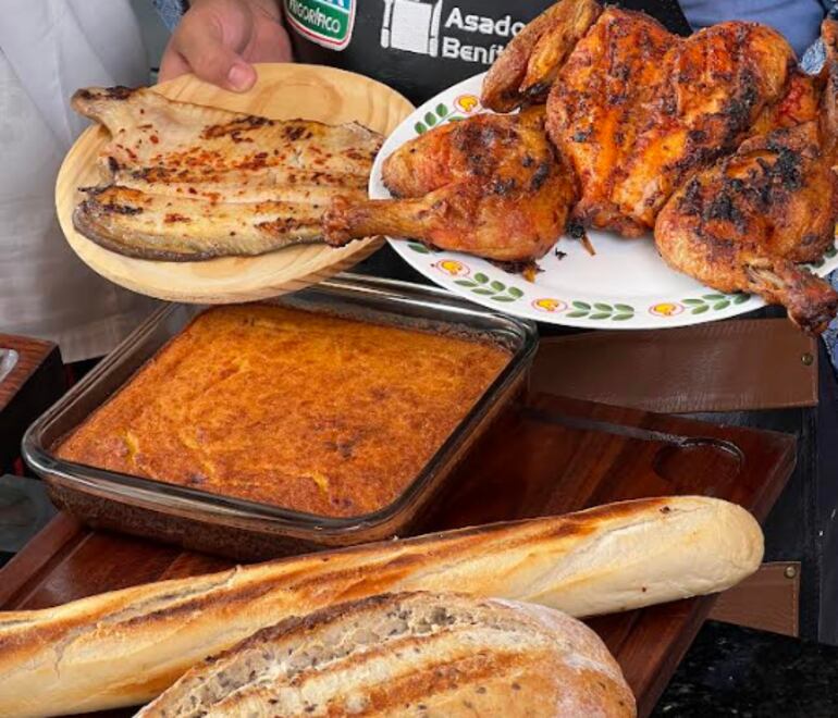 El pollo y el pescado son opciones válidas ante el elevado precio de la carne vacuna. Foto: Gentileza Asado Benítez.