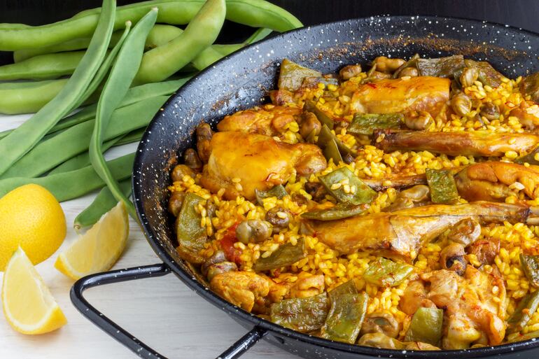 Paella valenciana.