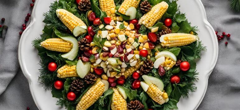 Ensalada vegetariana para Navidad