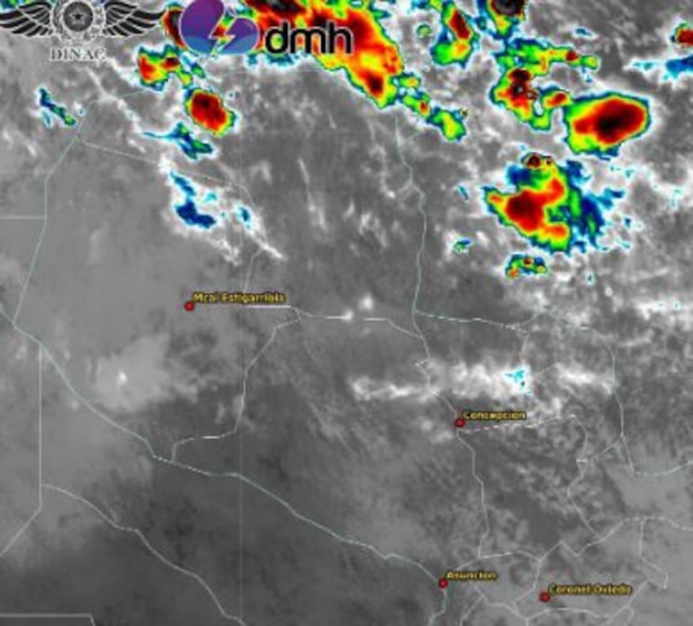 Mapa satelital de Meteorología.