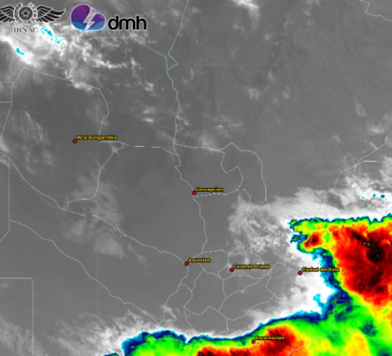 Mapa satelital de la DMH.