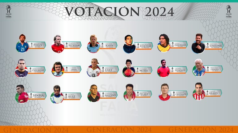 Los 18 elegidos de la Generación 2024 para el Salón de la Fama del Fútbol Internacional