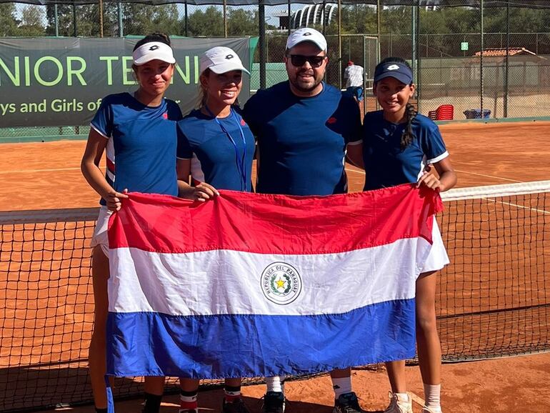 La selección paraguaya femenina en el Sudamericano de Tenis Sub 14 Bolivia 2024.