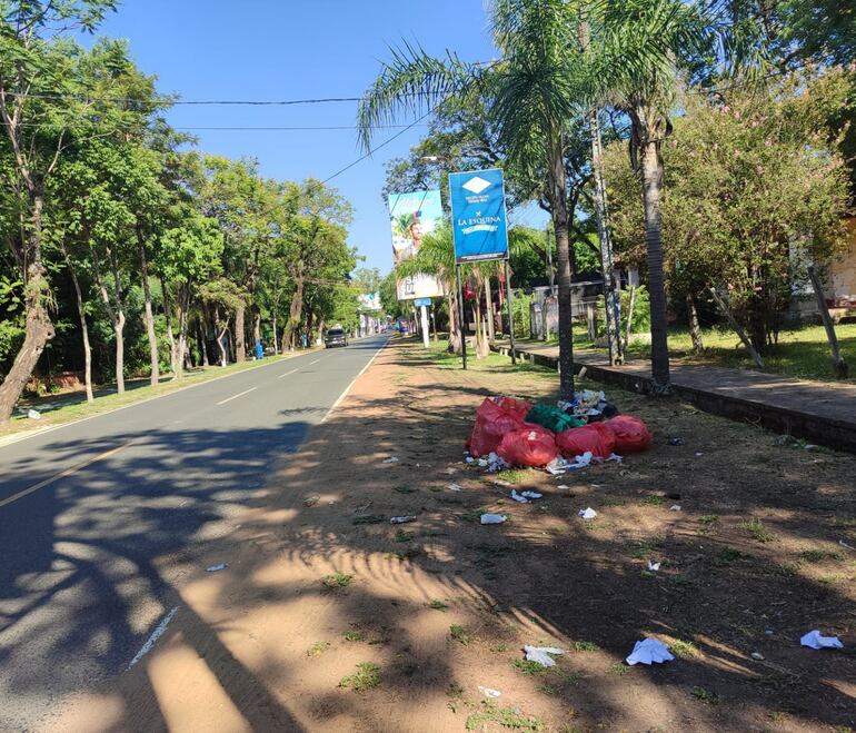 Asi se ve la avenida Luis F. Vache a dos cuadras de la ciclovía de San Bernardino.