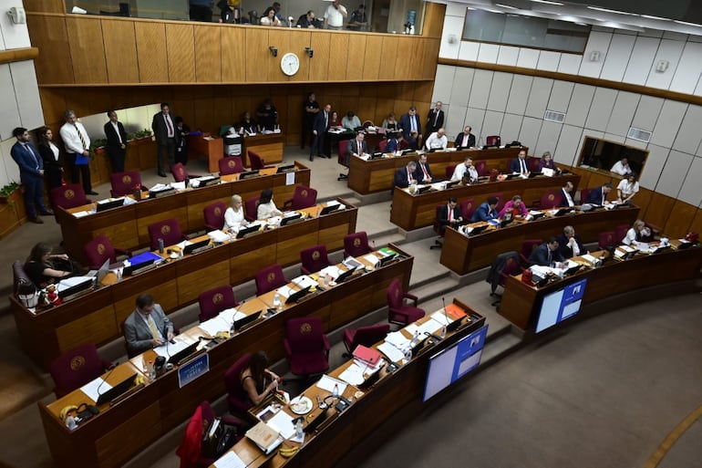 Sesión de Cámara de Senadores donde debatieron el proyecto de ley de Superintendencia de Pensiones y Jubilaciones.