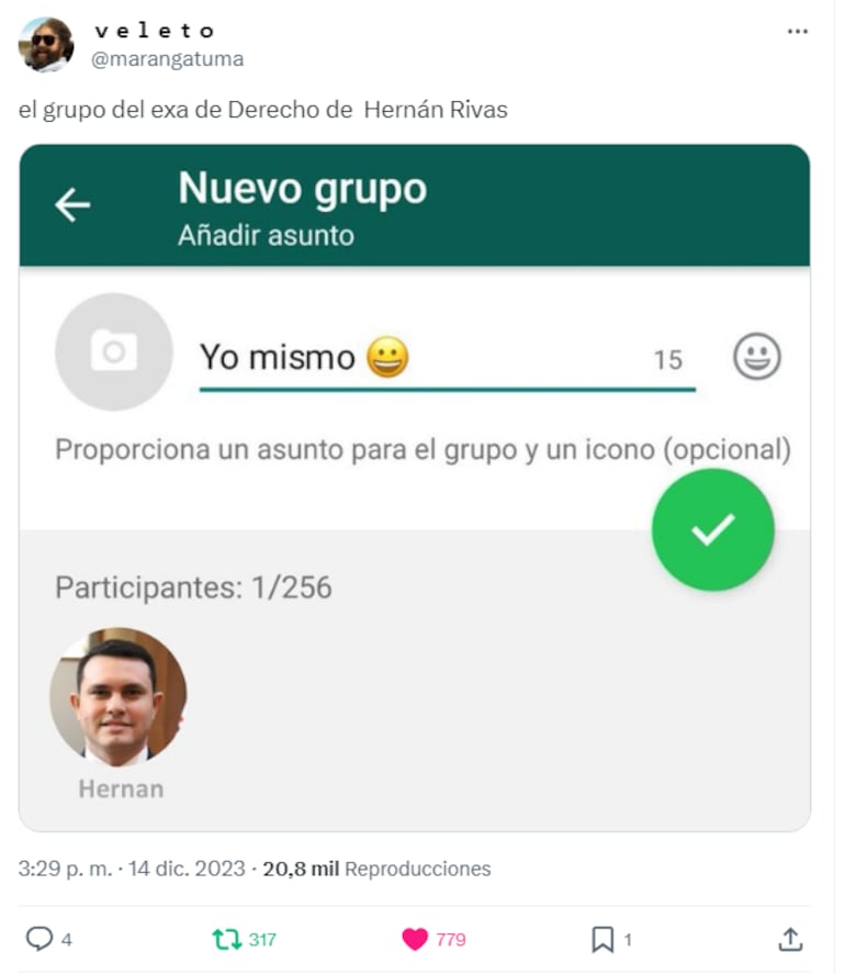 Memes donde usuarios se burlan de Hernán Rivas que pidió tiempo para poder responder quienes eran sus compañeros de facultad.