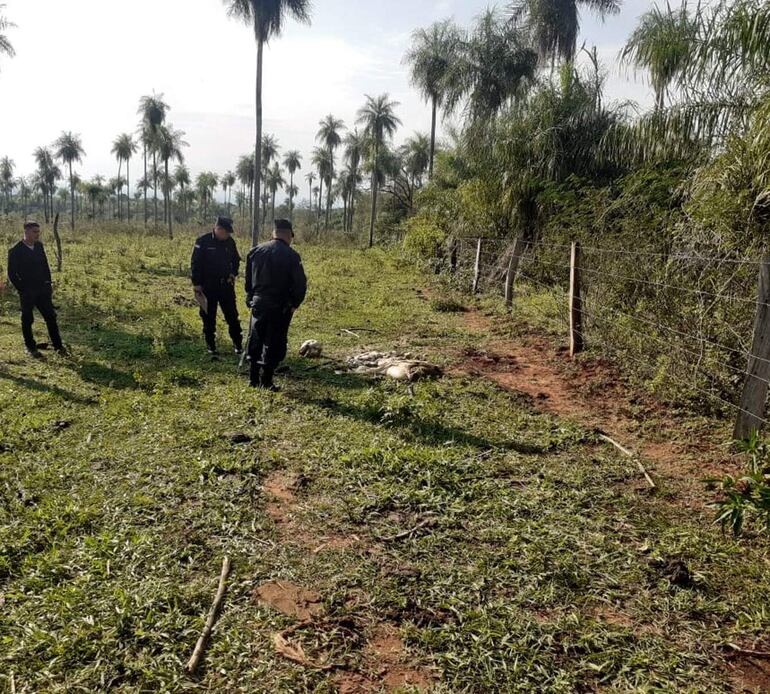 En Carapeguá, hoy constataron el faenamiento de un animal vacuno.