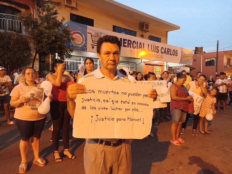 Manifestación en San Pedro del Paraná