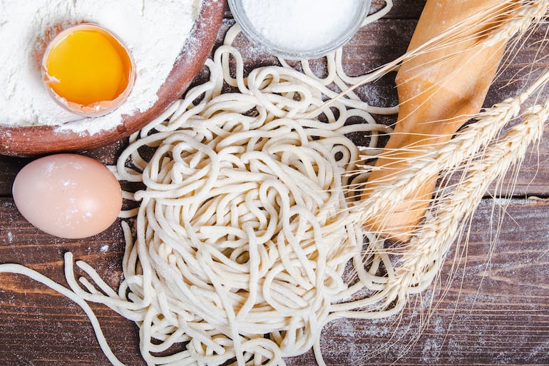 Fideos caseros.