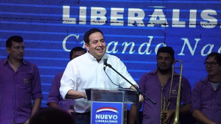 Ricardo Estigarribia, en el lanzamiento del Nuevo Liberalismo, en Caacupé el 12 de mayo.