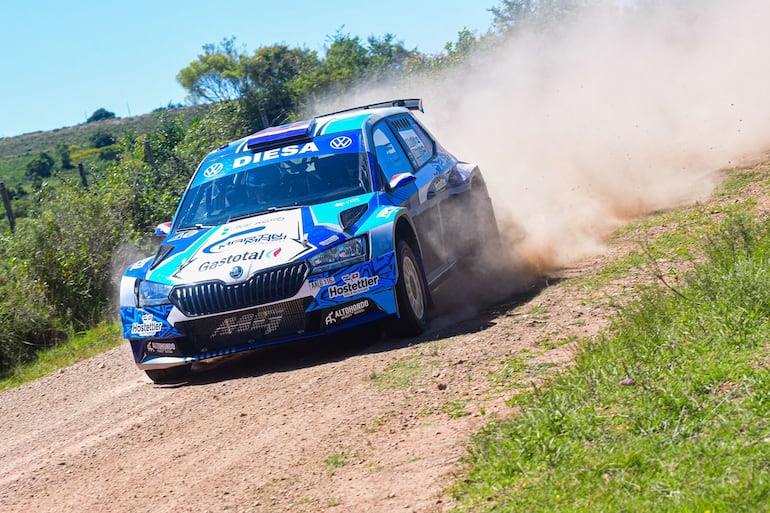 El piloto Juan Martín Masi, quien estará navegado por Germán Maune, al mando del Škoda Fabia Rally2 Evo, también formó parte de la pruebas libres.