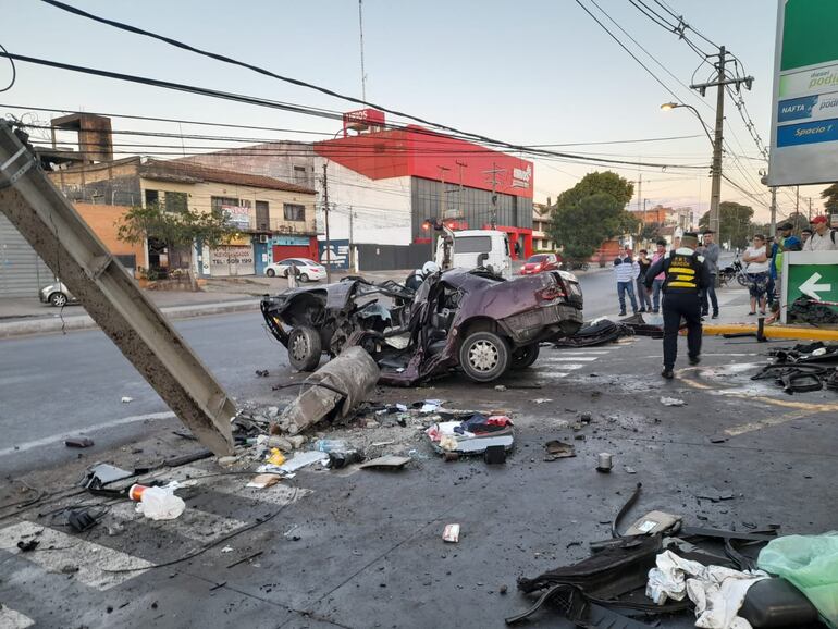 accidente en Eusebio Ayala y Boggiani