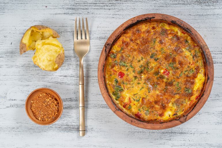 Fritatta de atún.