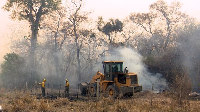 Incendio en el Chaco. (gentileza).