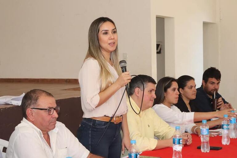 Patricia Corvalán, intendenta municipal de Quyquyhó y esposa del diputado colorado Esteban Samaniego.