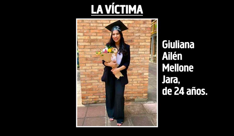 Giuliana Ailén Mellone Jara, asaltada y baleada en el parque Carlos Antonio López de Asunción.