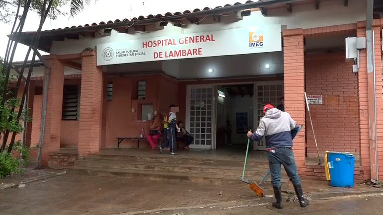 Fachada del Hospital General de Lambaré, dependiente del Ministerio de Salud Pública (MSPBS).