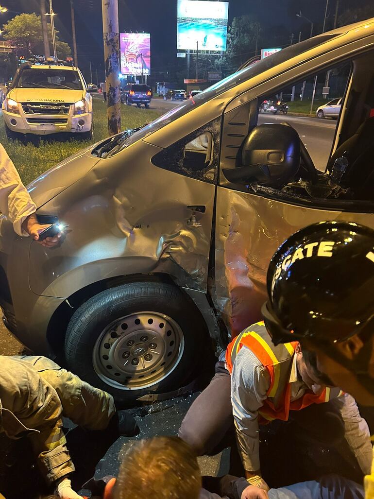 Delgado conducía una furgoneta de la marca Hyundai modelo Starian.