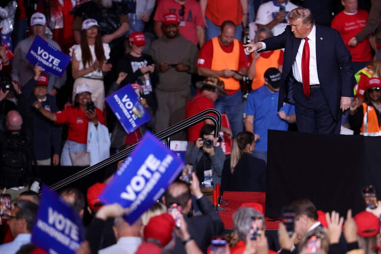 El candidato republicano, Donald Trump, en un mitin en Nevada.