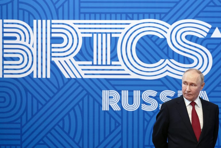 Imagen cedida por la agencia rusa Sputnik en la que se observa al presidente Vladimir Putin.