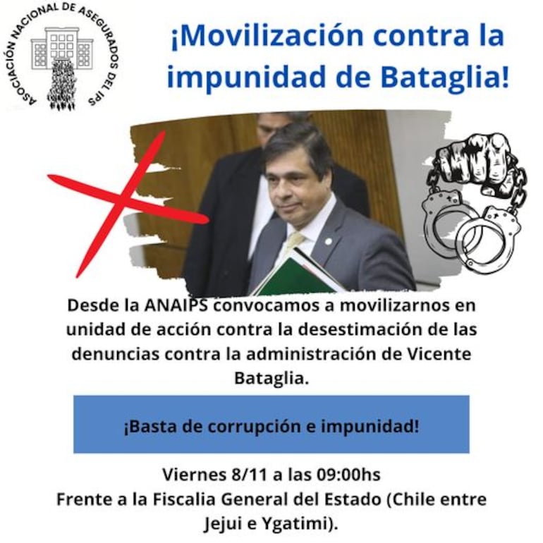 La movilización contra la desestimación de las denuncias contra Vicente Bataglia, será ese viernes a partir de las 09:00.