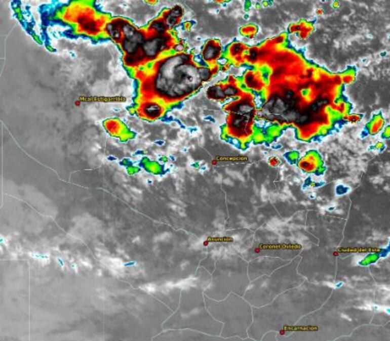 Mapa satelital de Meteorología.