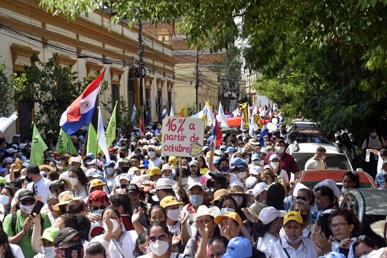 Manifestación de docentes.