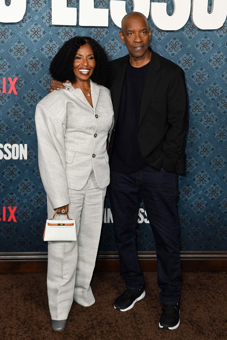 Denzel Washington y su esposa Pauletta Washington. (VALERIE MACON / AFP)