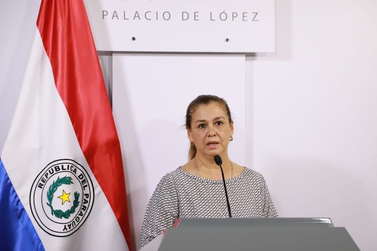 Teresa Rojas, ministra de la Secretaría Nacional de Bienes Incautados y Comisados (Senabico). 