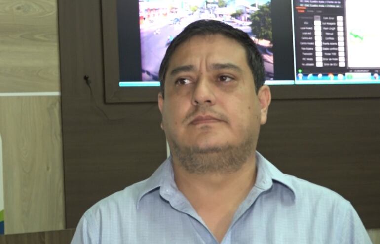 Guido Aguilar, director del Centro de Gestión de Tráfico de Asunción.