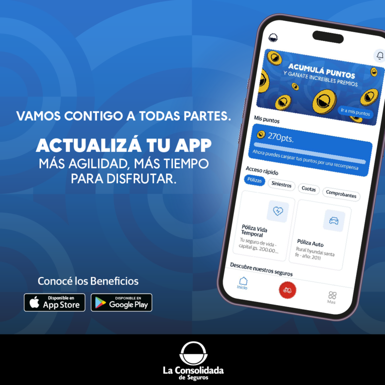 La Consolidada S.A. de Seguros relanza la cuarta versión de su aplicación móvil con una experiencia más completa y personalizada para sus asegurados.