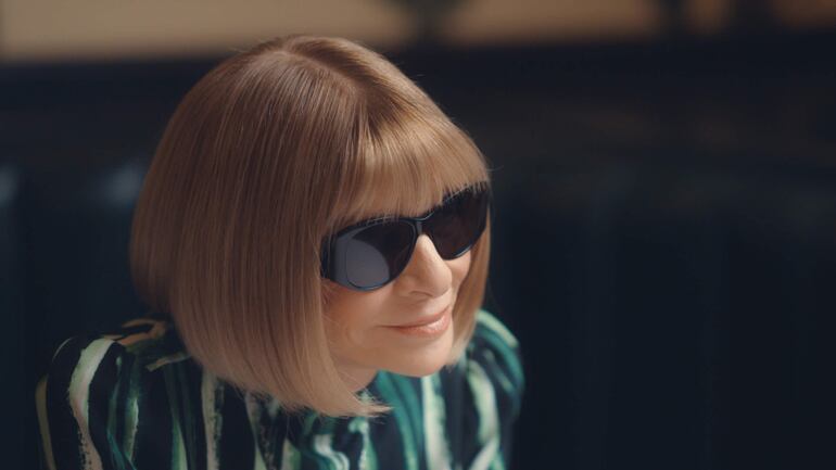 La editora de Vogue Anna Wintour durante su participación en la docuserie 'In Vogue: Los años 90', de Disney+.  