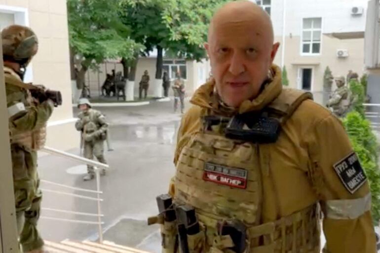 El líder de los mercenarios rusos del grupo Wagner, Yevgeny Prigozhin. (AFP)