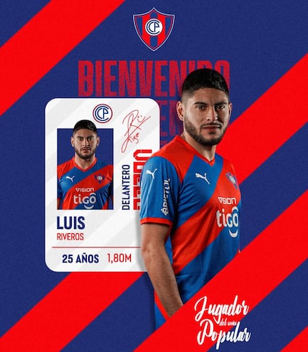 Luis Riveros, nuevo jugador de Cerro Porteño.