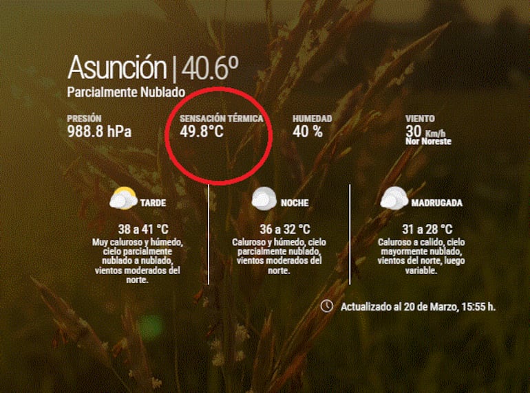 El verano se termina con sensación térmica de casi 50°C