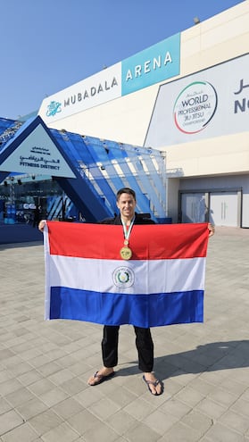 Sergio Villasanti (43 años), oro en el Mundial de Jiu-jitsu.