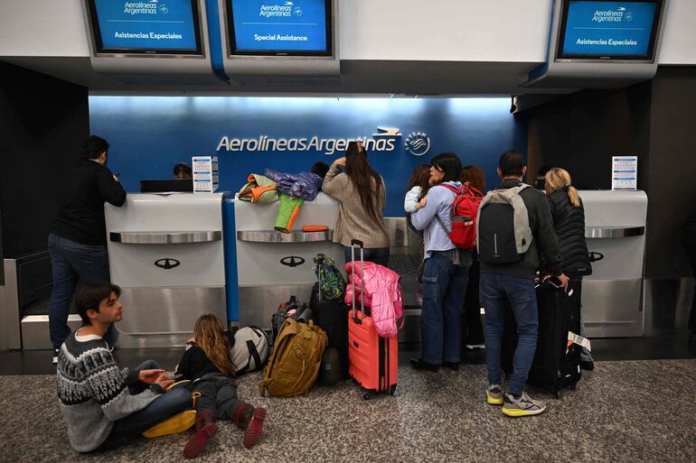 Aeropuerto Internacional "Jorge Newbery", en Buenos Aires.