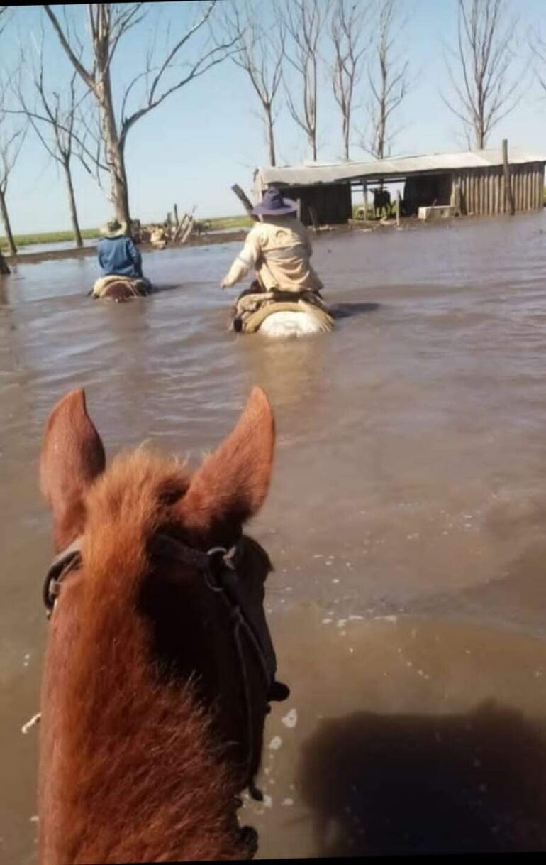 Inundación en Ñeembucú, este 2024. 
