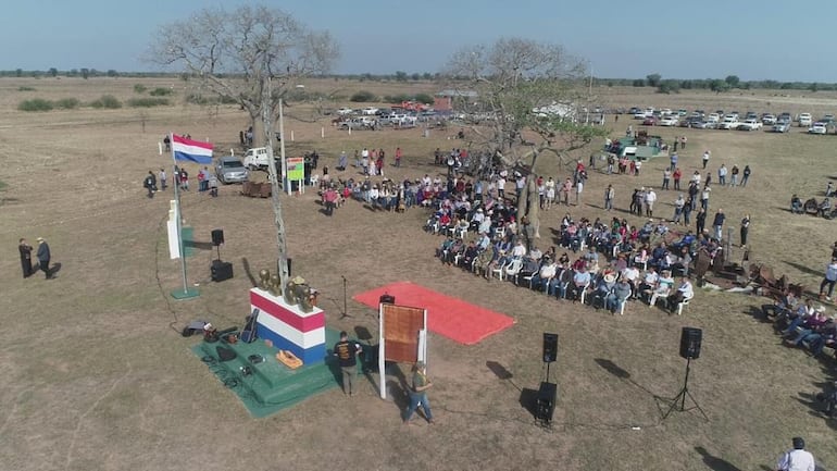 Fortín Nanawa, toma aérea hecha en el aniversario 89 de la batalla.