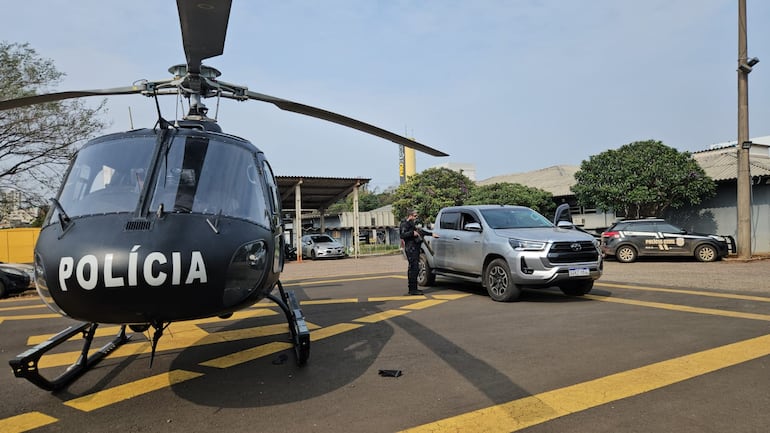 El vehículo fue recuperado por la Policía Civil mediante el apoyo aéreo.