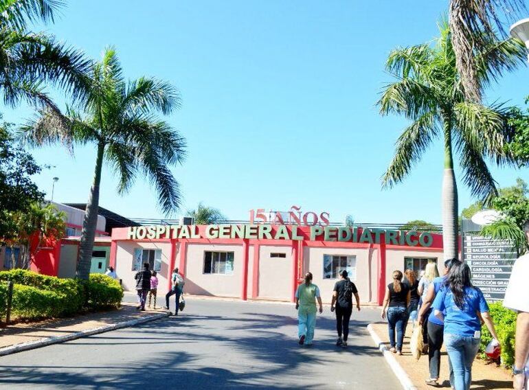 Fachada del Hospital General Pediátrico Niños de Acosta Ñu.