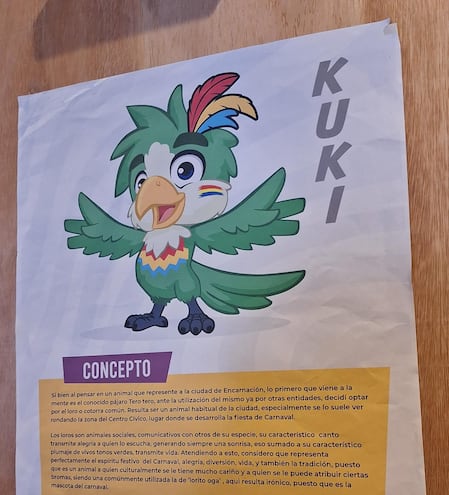 Kuki, mascota del Carnaval Encarnaceno 2024