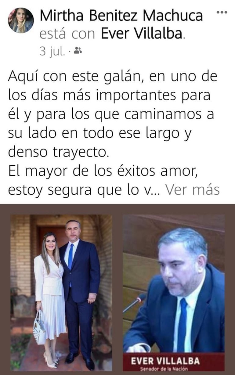 Amarilla cuestiona el voto de Ever Villalba a favor del nuevo director de la EBY: su esposa fue comisionada a la binacional