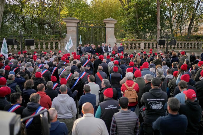 Manifestación de agricultores franceses contra el acuerdo UE-Mercosur.