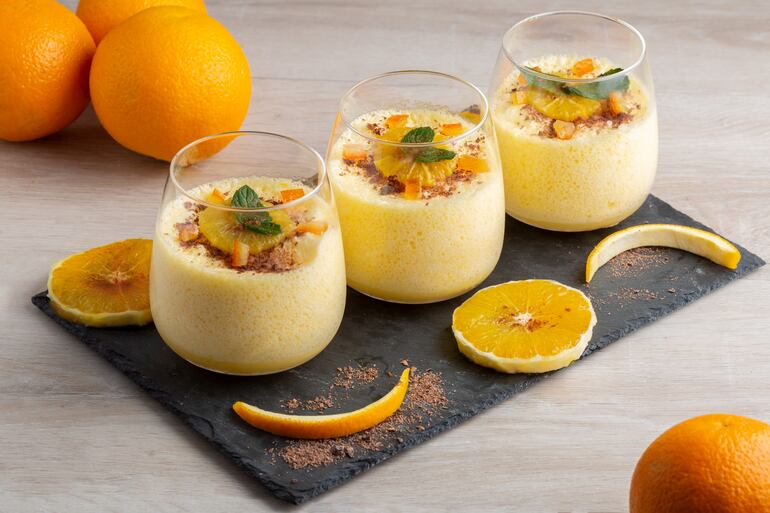 Mousse de naranja.