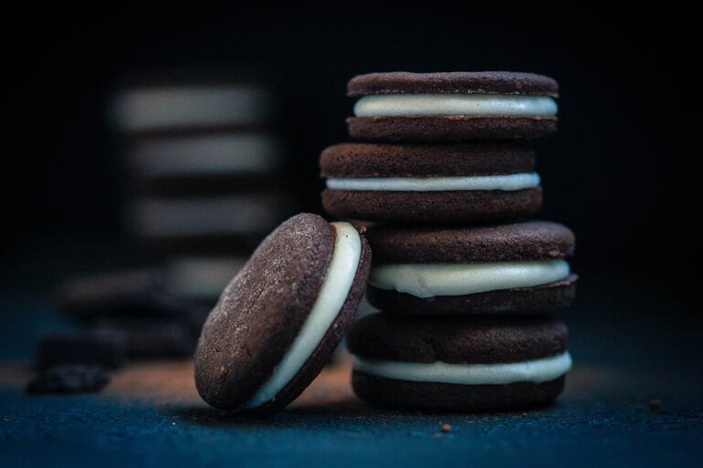 Galletitas caseras tipo Oreo.